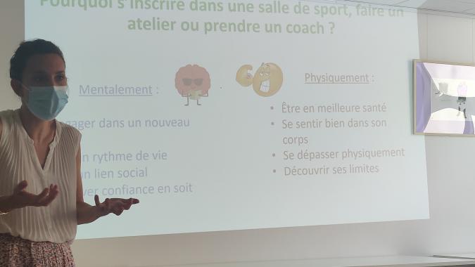 Présentation du questionnaire sport à l'Espace Phare